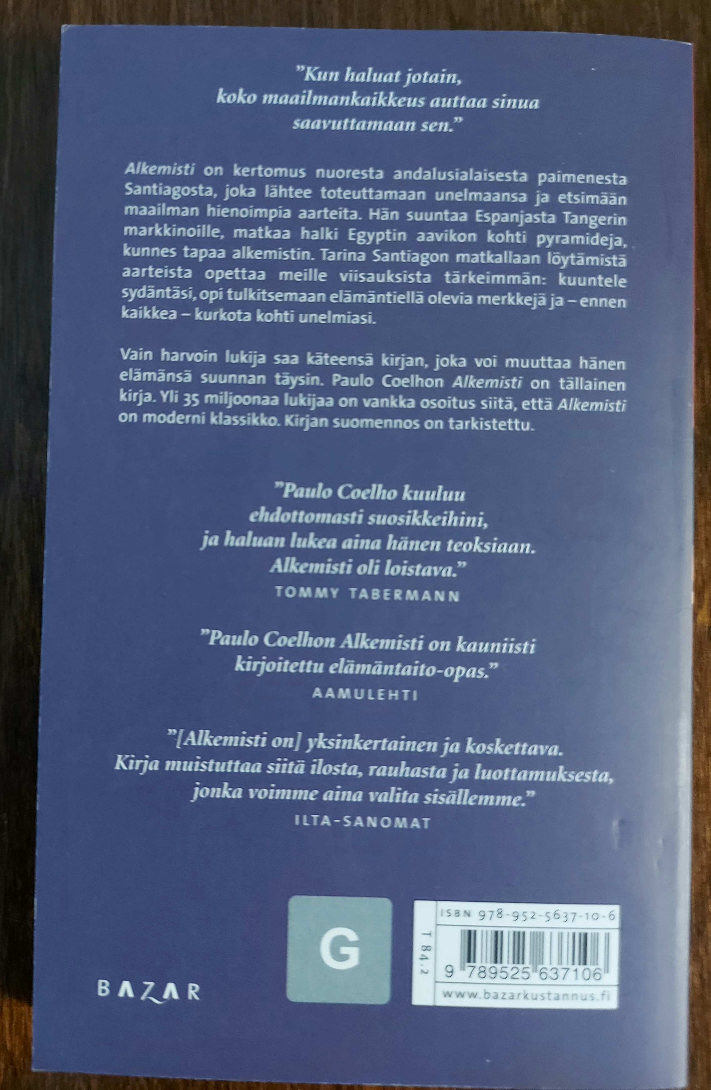 011 Alkemisti takakansi