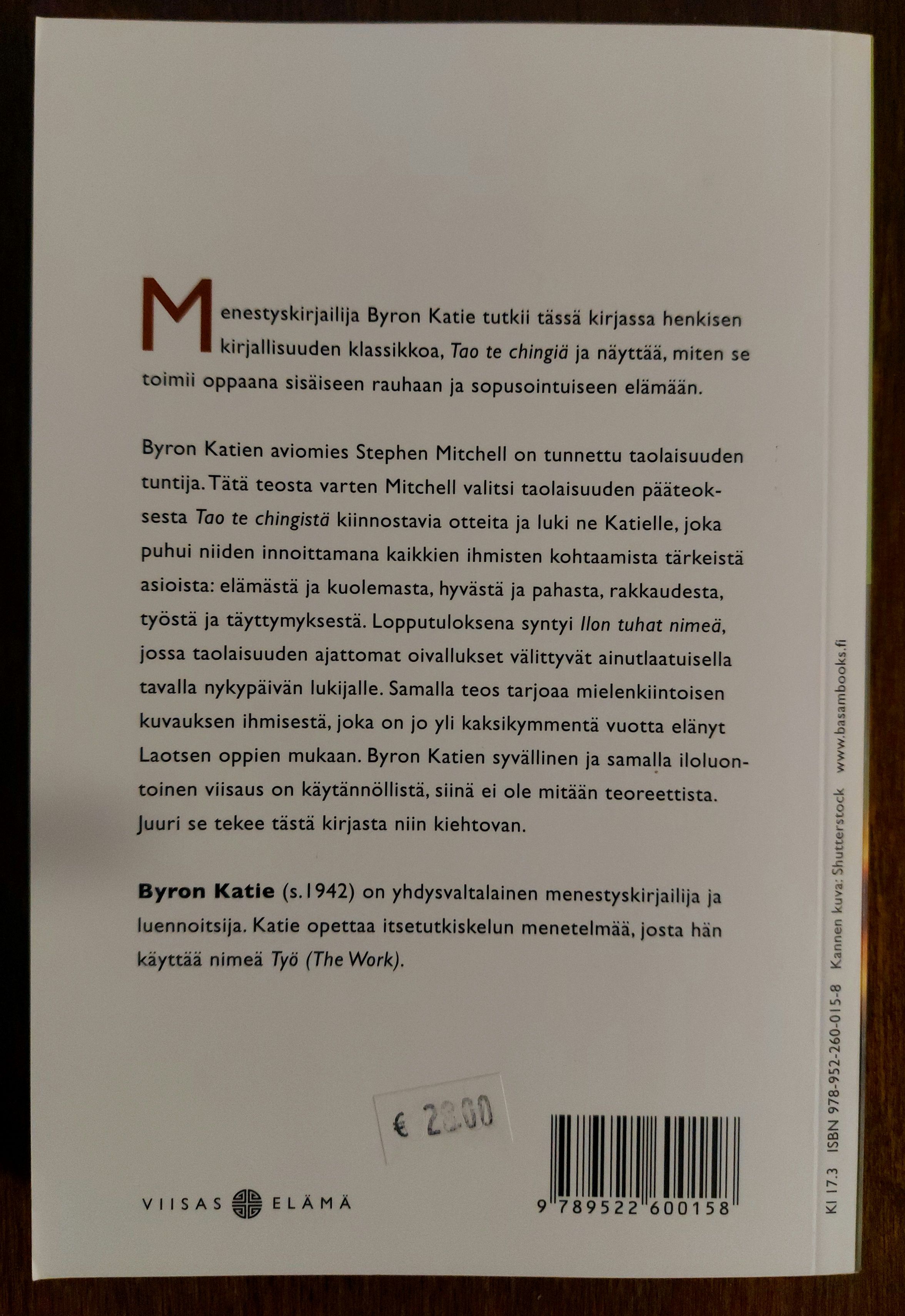 Ilon tuhat niemeä takakansi